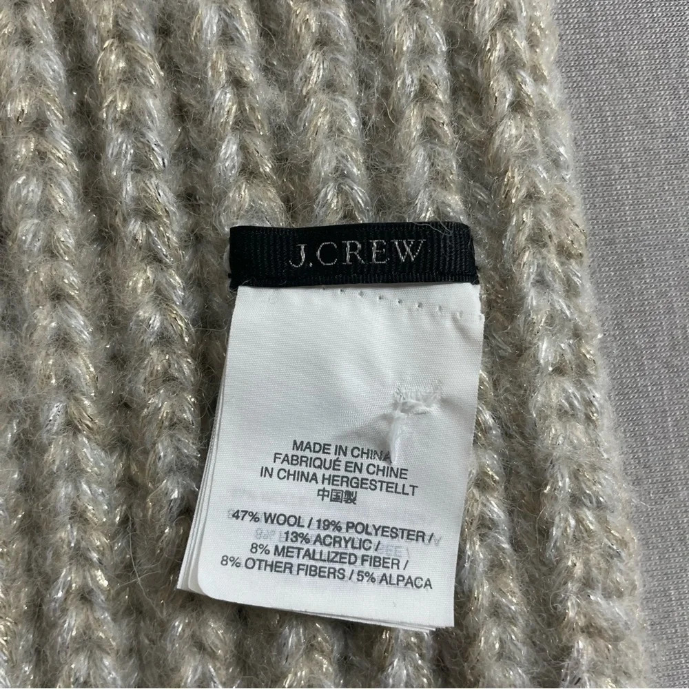J Crew Wool Alpaca Blend Knit Tassle Scarf - Picture 6 of 7